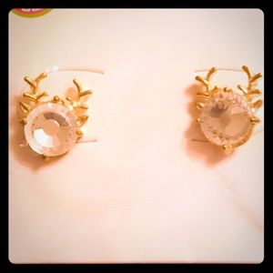 Reindeer Sparkle Stud Earrings